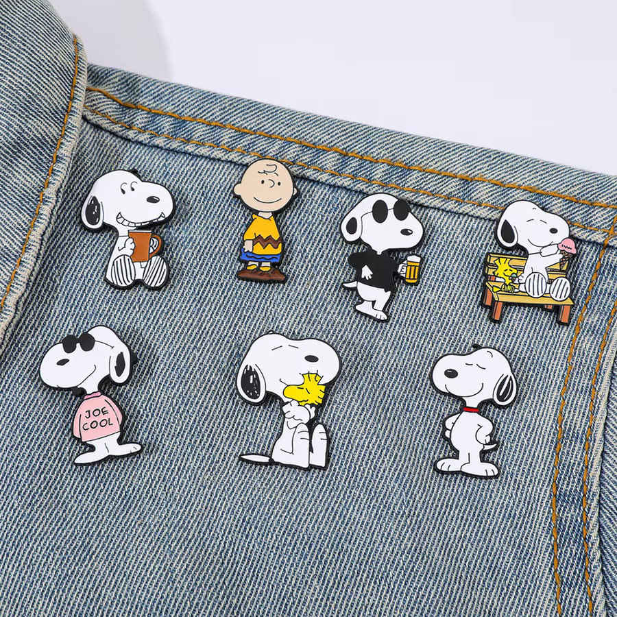 Bandai Brosche Snoopy, Weißer Hund, Legierung, Unisex - Bild 3