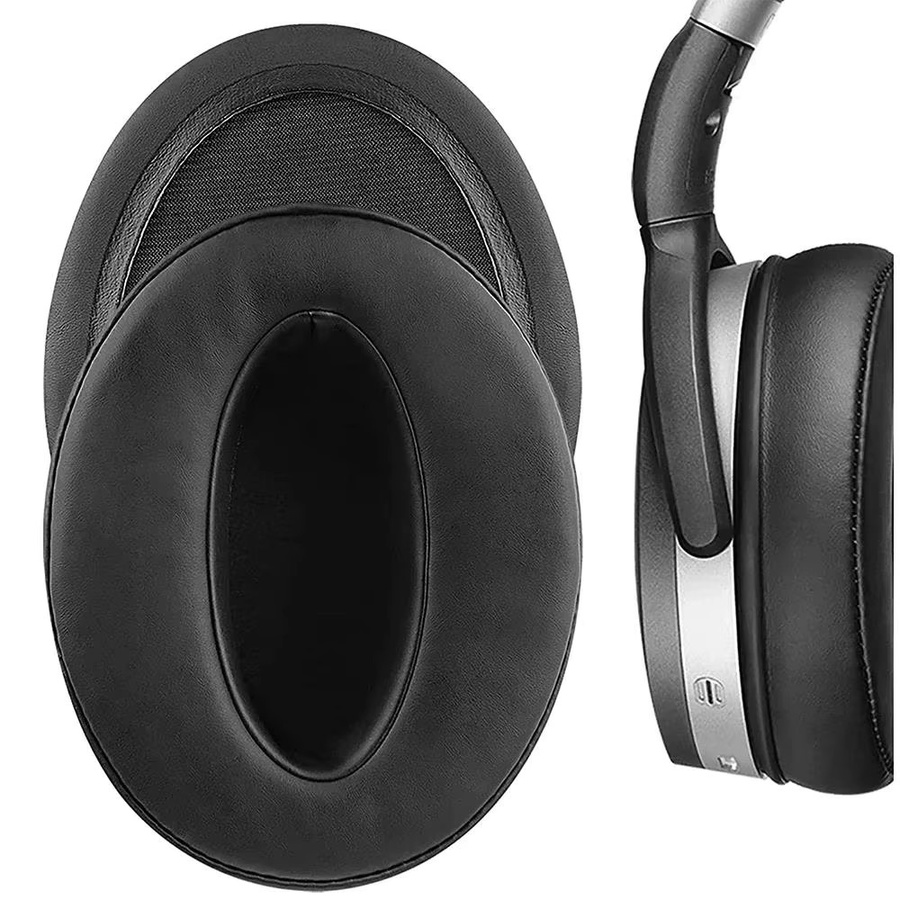 Ersatz Schaum Ohrpolster für Sennheiser HD450BT HD440BT HD430 HD350 HD400S HD458BT Kopfhörer in Schwarz und Grau - Bild 3