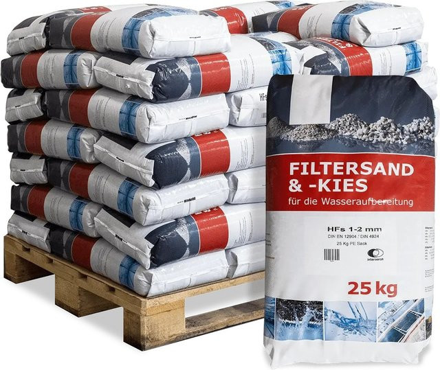 Wolff & Müller Quarzsand für Sandfilteranlagen, 1000 kg Palette (40 x 25 kg) - Bild 1