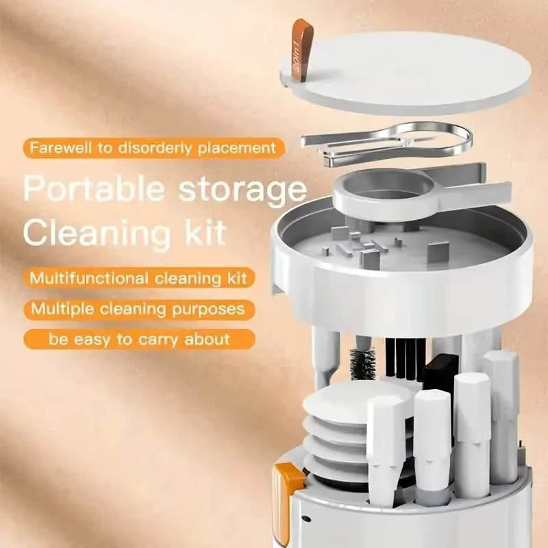 20-in-1 Reinigungsset für digitale Geräte in Weiß für iPhone, Tablet, AirPods, Bildschirme und Tastaturen - Bild 1