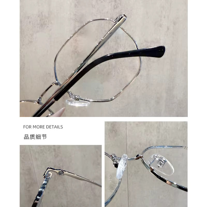 CLLOIO Korrektionsbrille, Polygon, Damen, Vollrand, Metall, Blaulichtfilter - Bild 2
