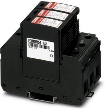 Phoenix Contact Überspannungsschutz-Ableiter VAL-MS-T1/T2 335/12.5/3+0 in Schwarz für Verteilerschrank mit 12.5 kA - Bild 1
