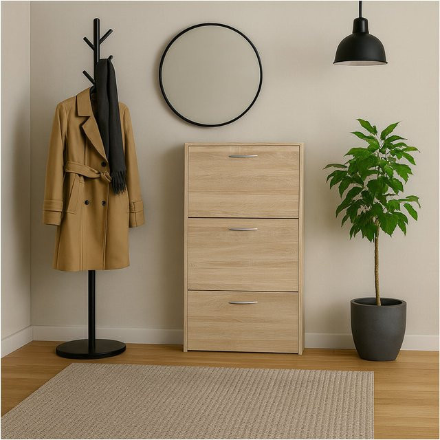 Schuhschrank Thekla von HTI-Living in Sonoma Beige, B/H/T: 115,0 x 59,6 x 17,0 cm - Bild 1
