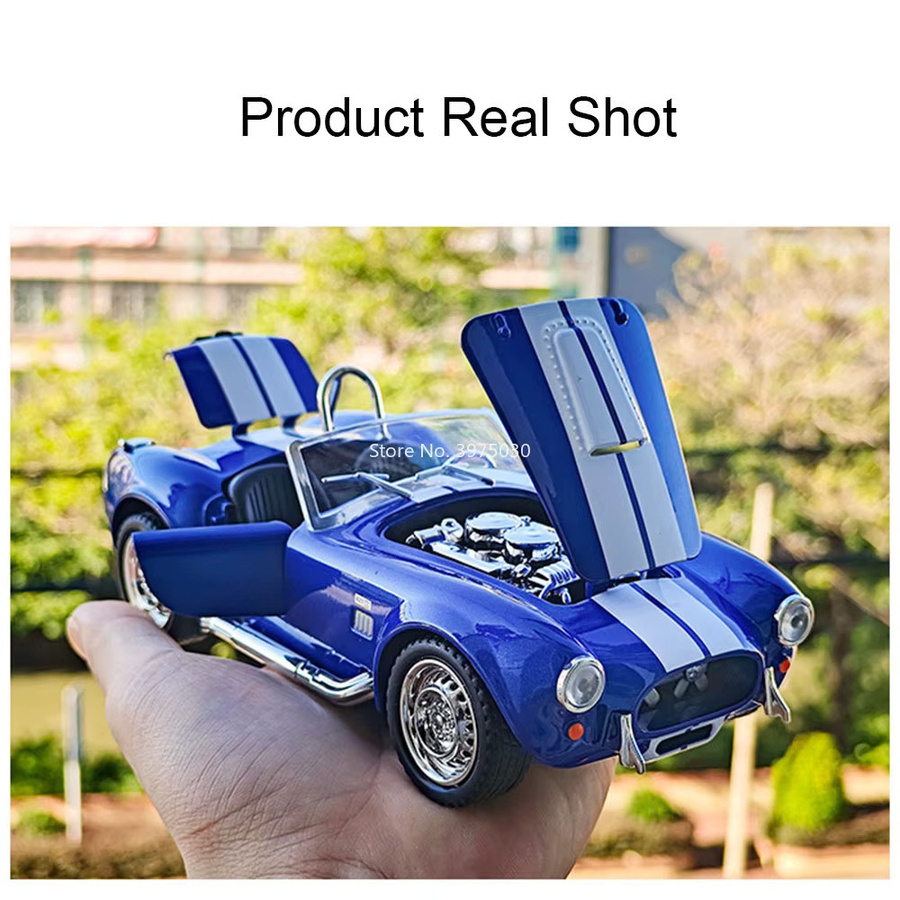 RMZ city Shelby Cobra Supra, Modell, 1:22, Metall, mit Musik - Bild 3