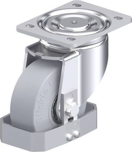 Blickle Stahlblech-Lenkrolle LH-SE 125K-SG-FS in Silber, Rad-Durchmesser: 125 mm, Tragfähigkeit: 320 kg - Bild 1