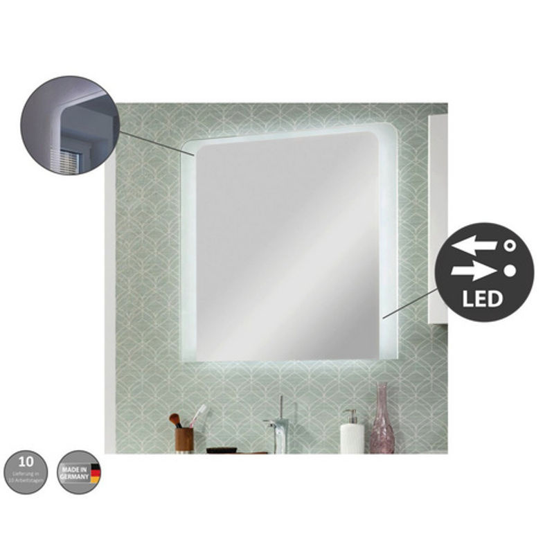 Fackelmann Spiegel Milano mit LED-Beleuchtung grau B/H/T: 55 x 80 x 3 cm - Bild 3