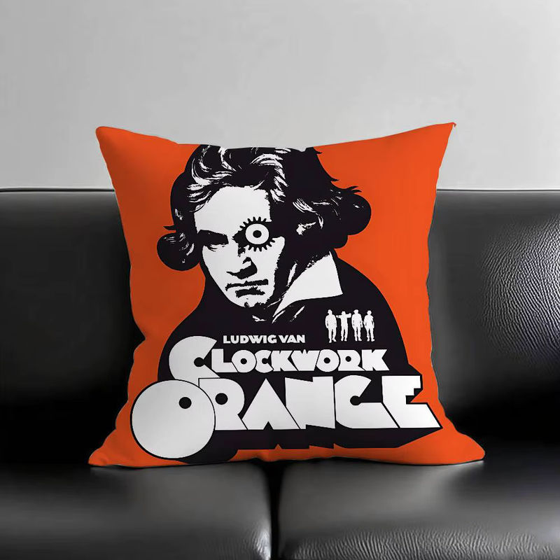 52TOYS Kissenbezug A Clockwork Orange mit bedrucktem Muster in Orange, 40 x 40 cm - Bild 5
