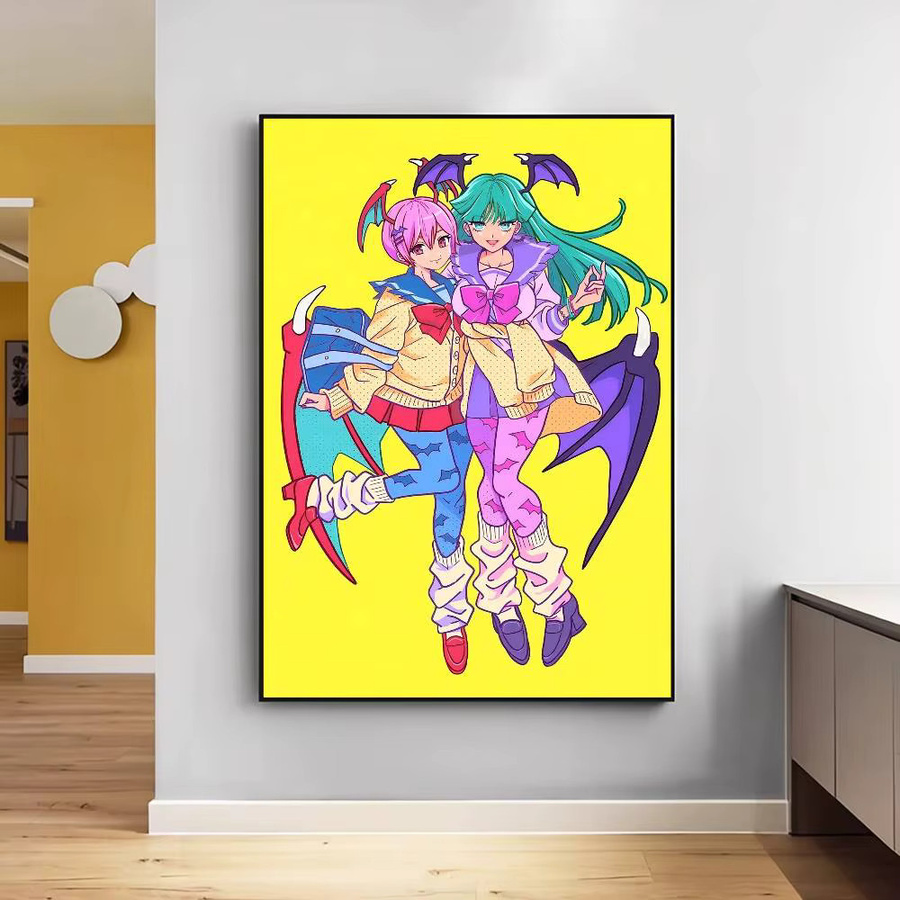 Darkstalkers Klassisches Vintage-Poster als Wanddekoration in Mehrfarbig für Zuhause, Bar oder Café - Bild 6