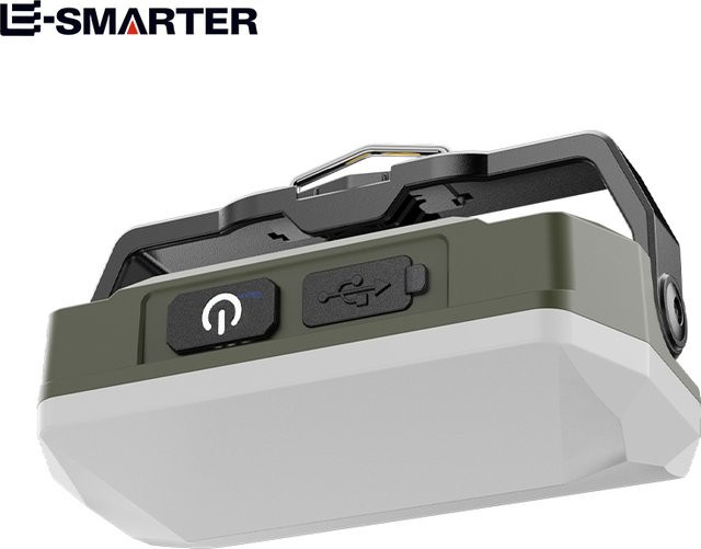 ESMARTER Tragbare Outdoor-Camping-Laterne mit Magnet, wiederaufladbare COB LED Arbeitsleuchte in Weiß - Bild 1