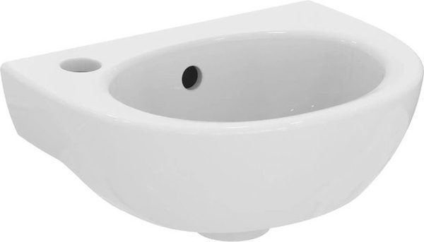 Ideal Standard Handwaschbecken Eurovit Weiß mit 1 Hahnloch und Überlauf, Breite: 35 cm