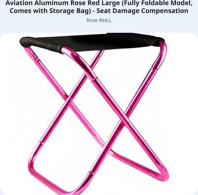 Faltbarer Mini-Hocker von Binchi Outdoor Product in Pink für Camping und Outdoor-Ausflüge - Bild 1