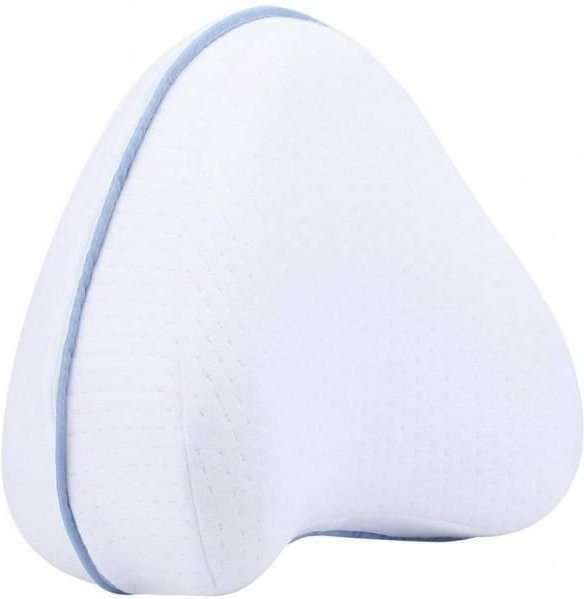 LG-EXPRO Beinkissen aus Memory-Schaum in Weiß, konturiertes Keilkissen zur Rückenalignierung, hypoallergen und waschbar - Bild 1