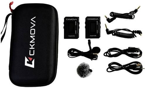 CKMOVA Vocal X V1 Kabelloses Lavalier-Mikrofon mit Bluetooth und Ansteckklammer in Schwarz - Bild 1