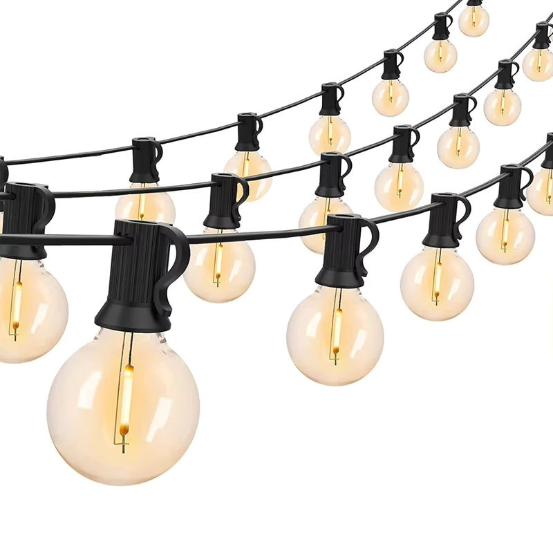 LED Outdoor Girlande mit G40 Kunststoff Glühbirnen in Warmweiß, 30 m String Light für Garten, Terrasse und Zelt, 220 V - Bild 5