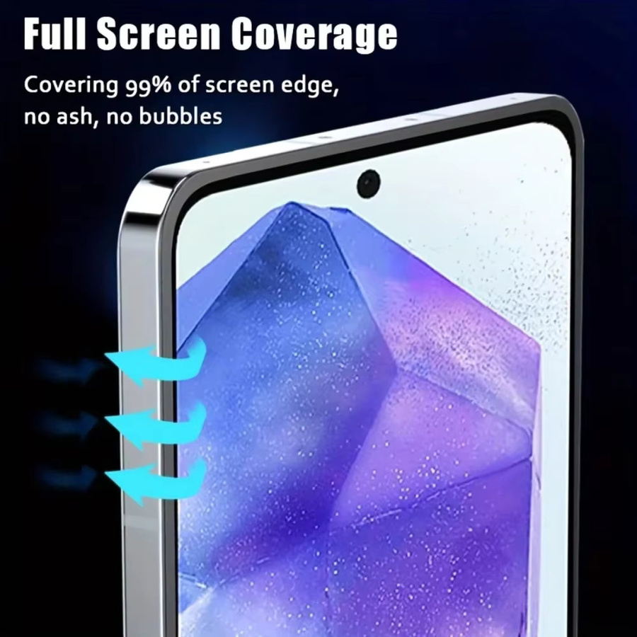 3er-Pack HD-Hartglas Displayschutzfolie für Samsung Galaxy S25 S24 S23 S22 Ultra und Plus, transparent, staubfreie Installation - Bild 2