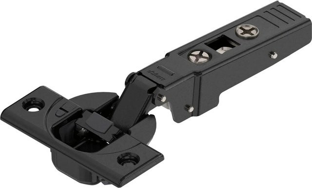 Blum Clip Top Blumotion Profiltürscharnier 95 Grad Gerade mit Feder in Onyx Schwarz Matt inklusive Schrauben - Bild 1