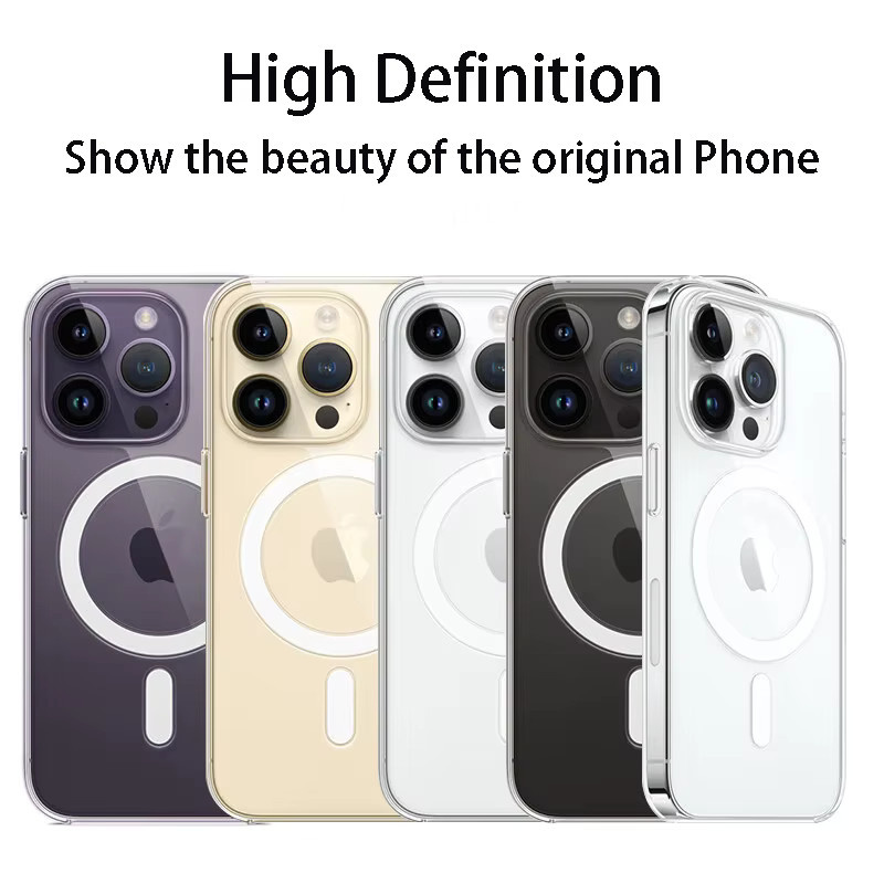 KaiYingF Magnetische MagSafe Schutzhülle für iPhone 11 bis 16 Pro Max, Transparente Kabellose Ladung Rückseite Hülle - Bild 6