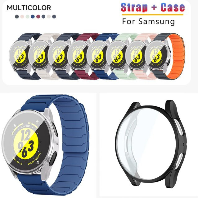OAKCHARM Silikonarmband mit Schutzhülle für Samsung Galaxy Watch, Bunt - Bild 1