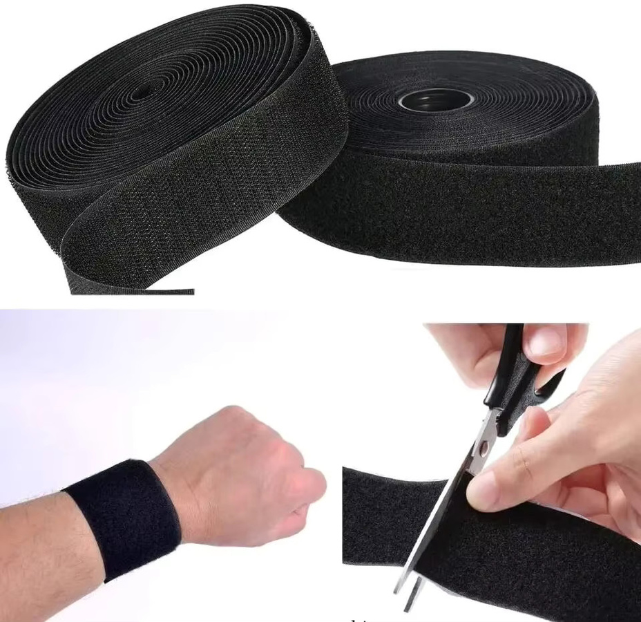 Robuster Nylon-Klettverschlussstreifen zum Aufnähen in Schwarz, Länge: 5 m, Breite: 5 cm - Bild 4