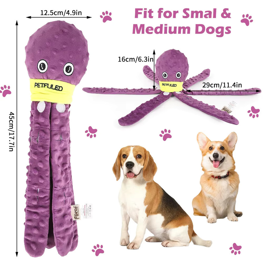 fuled Oktopus-Hundespielzeug, Schnüffelspielzeug, interaktives Hundespielzeug mit Rätsel - Bild 2