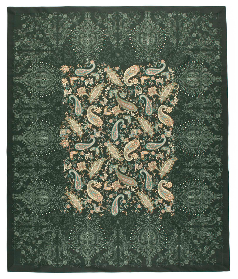 Bassetti Tischdecke Twill Monnalisa aus Baumwolle in Grün mit floralem Muster - Bild 1