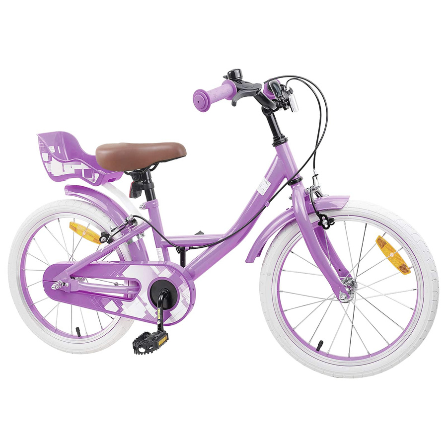 VD Home Furnishing Kinderfahrrad 18 Zoll Lila für Alter 5-7 - Bild 1