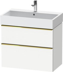 Duravit Waschtischunterschrank D-Neo in Weiß mit 1 Kasten und 1 Auszug, B/T: 78,4 x 44,2 cm - Bild 1