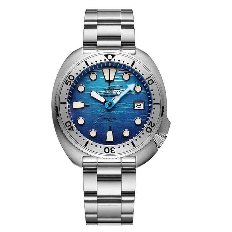 ADDIESDIVE Armbanduhr, Automatik, Edelstahl, Blau, Saphirglas, Herren - Bild 4