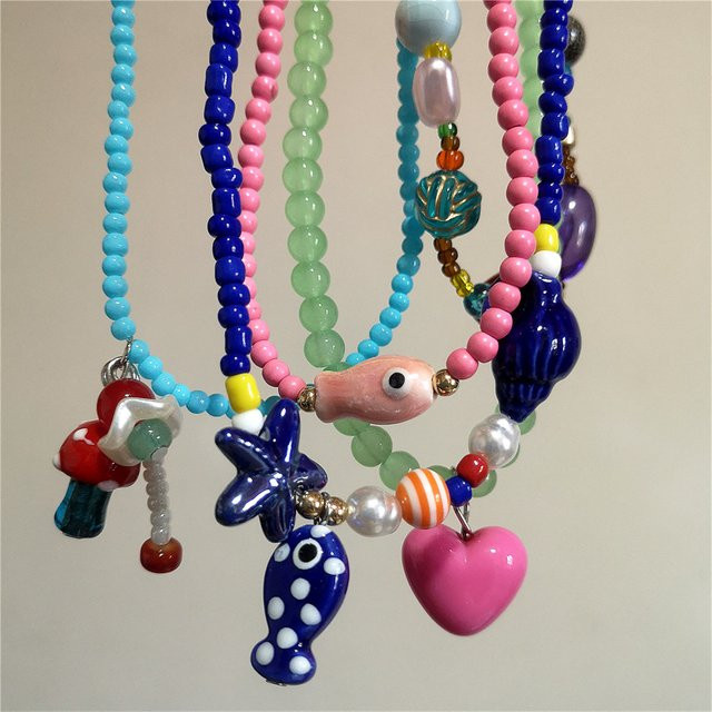 imixlot Halskette, Keramik, Perle, Damen - Bild 1