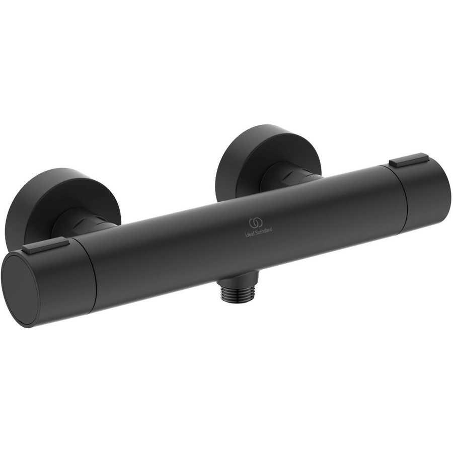 Ideal Standard Brausethermostat Aufputz DN 15 in Schwarz Matt mit Einhebelmischer und Safety Stop - Bild 2