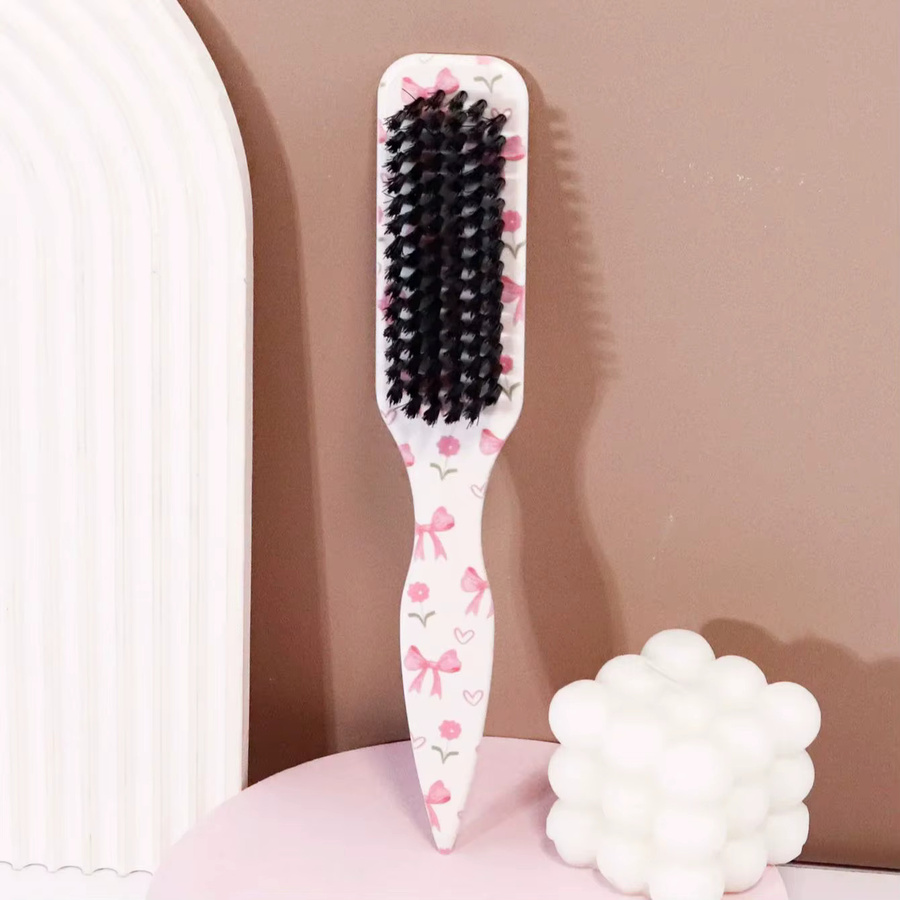 Haarbürste mit Schmetterlingsblumenmuster, für alle Haartypen, Unisex - Bild 2
