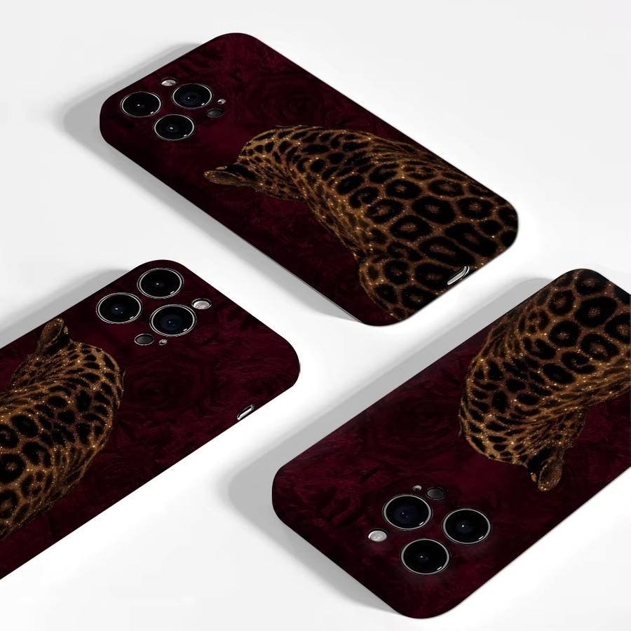 Potdemiel Magnetische Handyhülle mit Leoparden-Design in Gold für iPhone 18 17 16 15 14 13 Pro Max Plus Robuste Schutzhülle - Bild 4