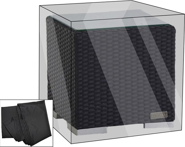 OUTFLEXX Premium Abdeckhaube für Beistelltisch, schwarz, H x B x T: 42 x 42 x 38 cm, wasserbeständig - Bild 1
