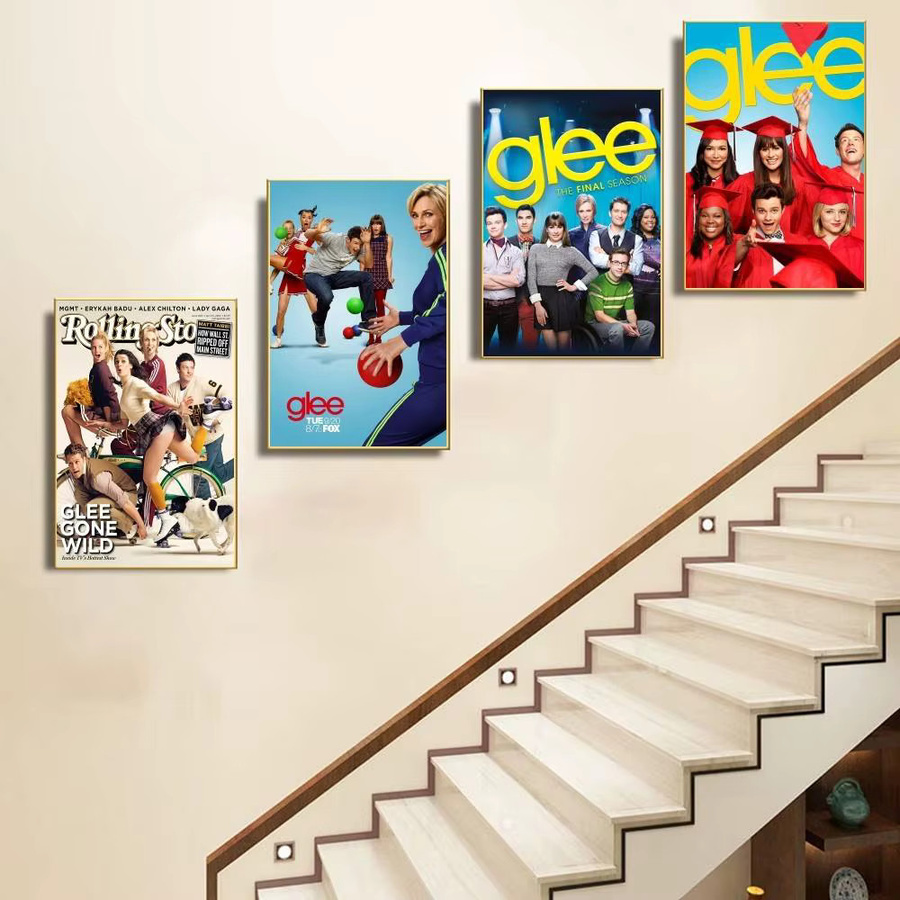 Glee Poster Bilibili Wandkunst-Aufkleber im Retro-Design, Mehrfarbig, Rechteckig - Bild 5