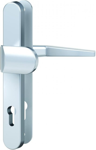 BASI Schutzbeschlag Schmalrahmenschild Rund aus Vollmaterial in Silber Aluminium Typ 7903-0601 - Bild 1