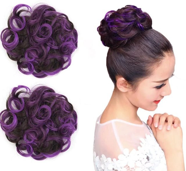 SOLOOWIGS Chignon-Stirnband, Burgunderrot, Synthetisch - Bild 1