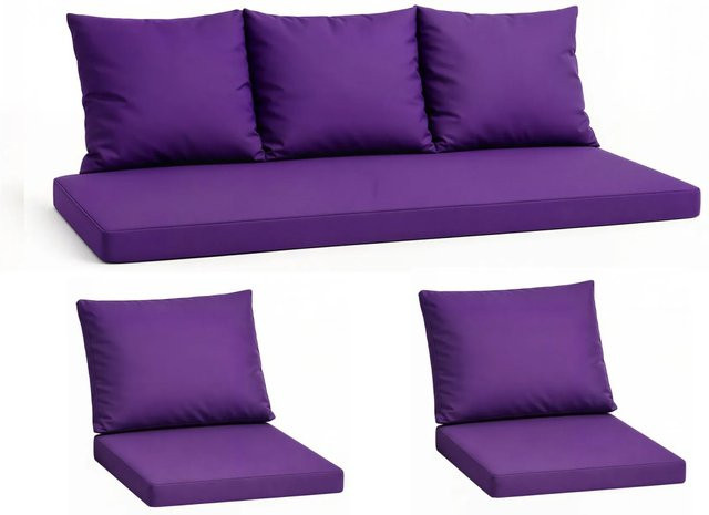 Setgarden Komfort Set Gartenloungekissen für Technorattan-Möbel in Violett, 1-teilig, B: 150 cm, T: 50 cm - Bild 1