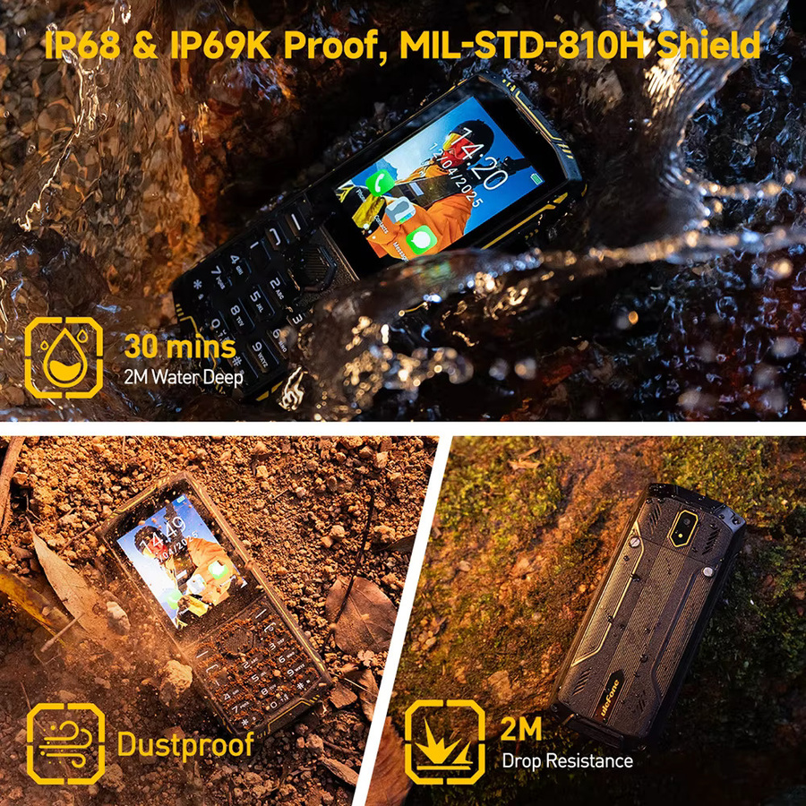 Ulefone Armor Mini 5 Robustes Smartphone in Schwarz mit 2,8 Zoll Touch-Display, Android 11, 1 GB RAM, 8 GB ROM und 2500 mAh Akku - Bild 5
