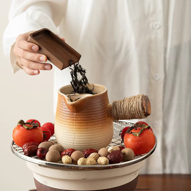 Keramische Teekanne mit Tee-Infuser für Milchtee und Trockenkochen - Bild 2