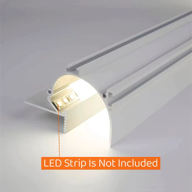 Khelse LED Aluminium Profil für Decken-Einbau in Silber und Weiß zur unsichtbaren Hintergrundbeleuchtung - Bild 5