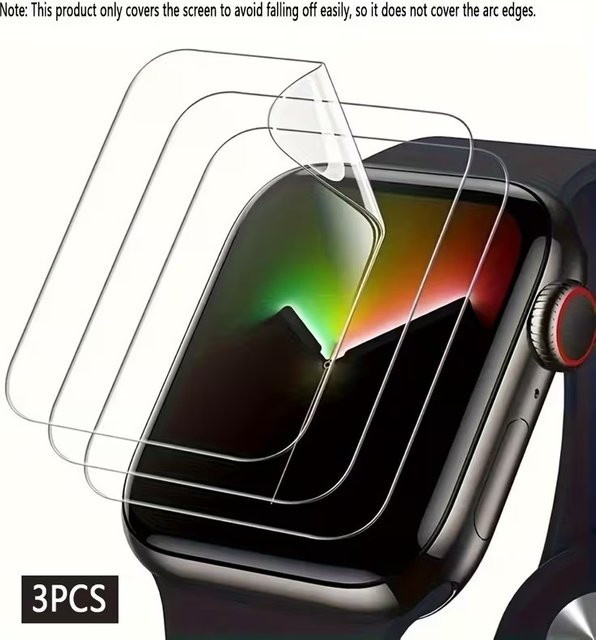 Apple Displayschutzfolie Hydrogel, 3 Stück, für Apple Watch 38 mm 42 mm 49 mm - Bild 1