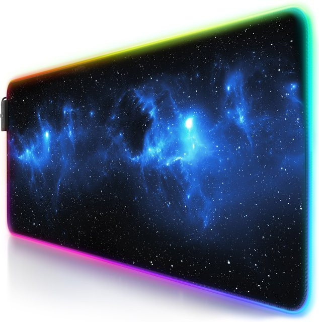 CSL RGB Gaming Mauspad XL mit LED Multi Color Stars, B/T: 800 x 300 mm, Multicolour - Bild 1