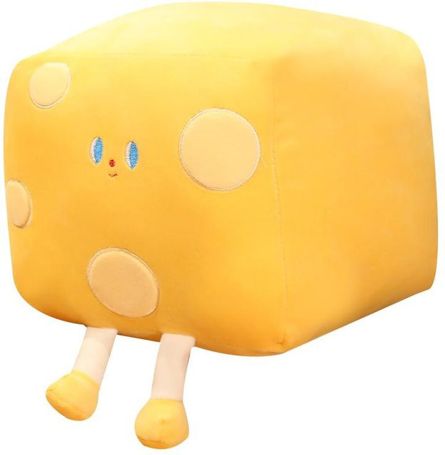 Binchi Fitness Käse-Plüschtier, Simulationskissen, gelb, ab 12 Jahren - Bild 1
