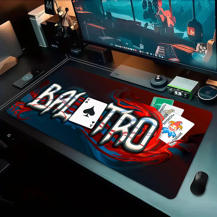 B-Balatro J-Joker Gaming-Mauspad rutschfest und verdickt als große Schreibunterlage mit Randverstärkung in Multicolour - Bild 5