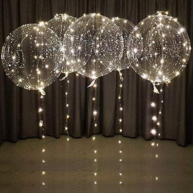 Transparente LED-Leuchtwellenballons aus Kunststoff für Hochzeiten, Geburtstage und Feierlichkeiten - Bild 1