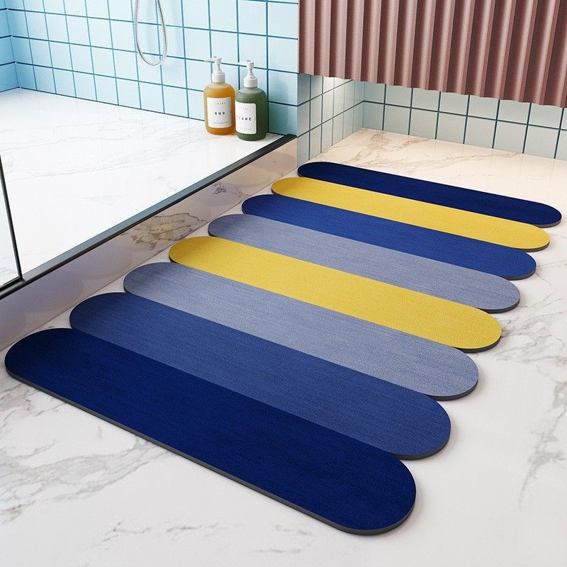Nordic Diatom Schlammmatte von Yiran Furniture, blau, B/T: 60 x 40 cm, schnelltrocknend und rutschfest - Bild 1