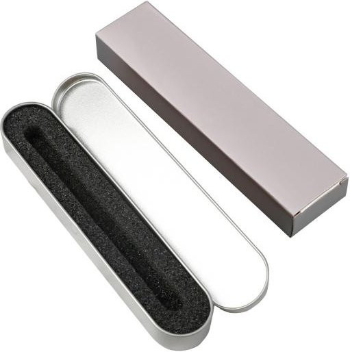 Metall-Federmäppchen mit Schaumstoffpolsterung in Grau als robuster Organizer für Stifte und Make-up-Pinsel - Bild 1