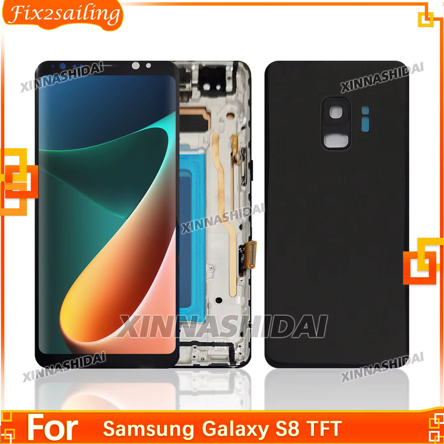 Samsung Galaxy S8 TFT LCD Display mit Rahmen und Touchscreen in Schwarz für G950F G950U Reparatursets - Bild 3