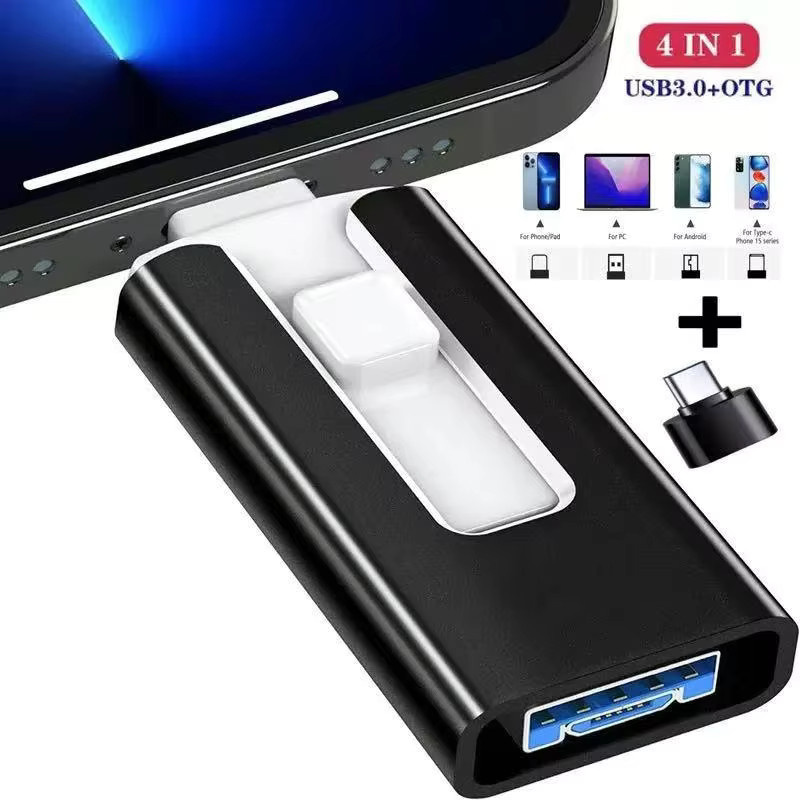 OnePlus 4-in-1 OTG USB 3.0 Flash-Laufwerk mit USB-C und Micro-USB, 512 GB, Blau - Bild 6