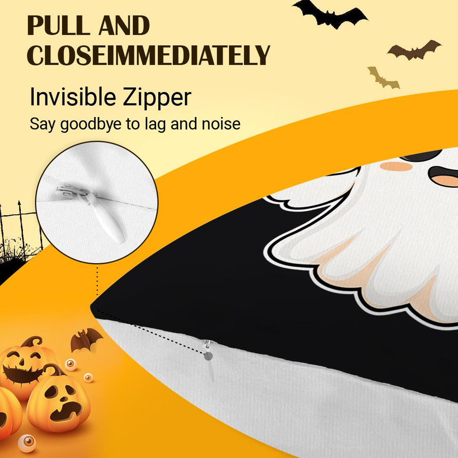 Halloween Cartoon Kissenbezug aus Polyester für Sofa und Dekoration, B/B: 18 x 18 cm - Bild 2